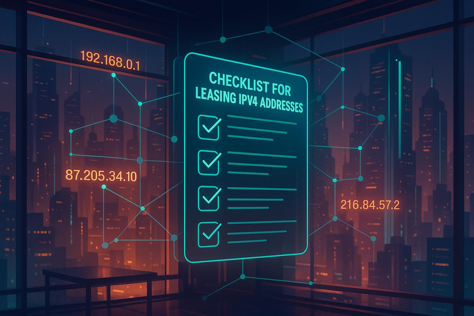 Checklist for Leasing IPv4 Addresses